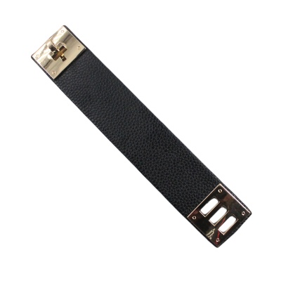 turnlock-twistlock-wide-cuff-gold-clasp-faux-leather-black-bracelet-2